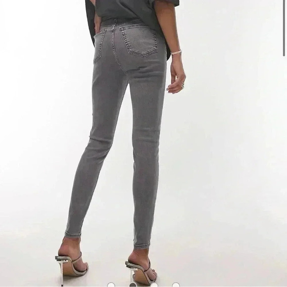 Topshop Jamie Skinny Jeans High Rise Ankle Cropped Dark  Grey Size 26 NWT - Picture 4 of 16